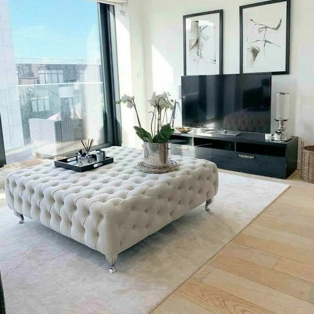 Luxury Upholstered Coffee Table – Foot Stool